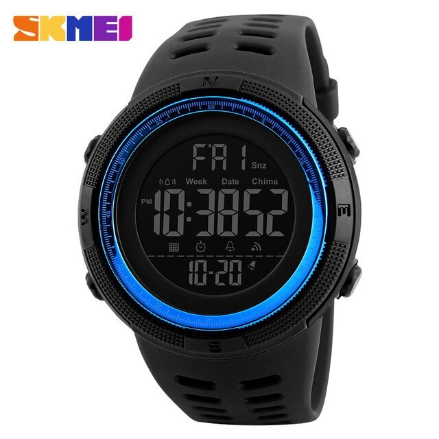 SKMEI Brand Men Sports Watches Multifunction Watches Alarm Clock Waterproof LED Digital Watch 1251 Military Watch